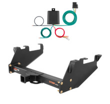 1985 - 1987 GMC C2500 With 10" step bumper Curt 2", Class 5 Trailer Tow Hitch + 4-flat Wiring Kit 15317