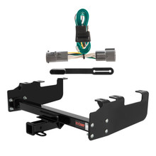 87 - 97 Ford F-350 Old body with 10" drop bumper Curt 2", Class 3 Trailer Tow Hitch + 4-flat Wiring Kit 13099