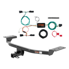 15 - 18 Ford Focus Hatchback, excluding RS and ST Curt 1-1/4", Class 1 Trailer Tow Hitch + 4-flat Wiring Kit 11158
