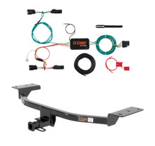 2015 - 2018 Ford Focus Hatchback, excluding RS and ST Curt 1-1/4", Class 1 Trailer Tow Hitch + 4-flat Wiring Kit 11158