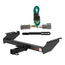 87 - 97 Ford F-350 Old body, excluding with 10" drop bumper Curt 2", Class 4 Trailer Tow Hitch + 4-flat Wiring Kit 14001