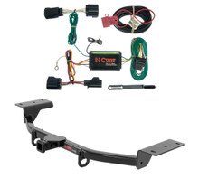 2013 - 2014 Ford Focus Hatchback, ST Curt 1-1/4", Class 1 Trailer Tow Hitch + 4-flat Wiring Kit 11431