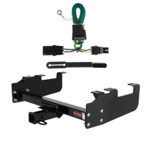1985 - 1987 GMC C2500 With 10" step bumper Curt 2", Class 3 Trailer Tow Hitch + 4-flat Wiring Kit 13099
