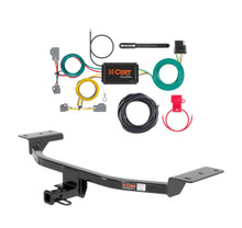 2012 - 2018 Ford Focus Sedan Curt 1-1/4", Class 1 Trailer Tow Hitch + 4-flat Wiring Kit 11158