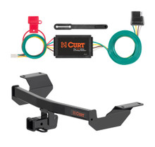 2017 - 2026 Honda CR-V Curt 2", Class 3 Trailer Tow Hitch + 4-flat Wiring Kit 13397