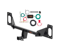 16 - 19 Honda Civic Coupe, excluding center exhaust Curt 1-1/4", Class 1 Trailer Tow Hitch + 4-flat Wiring Kit 11591