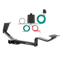 06 - 15 Honda Civic Sedan Curt 1-1/4", Class 1 Trailer Tow Hitch + 4-flat Wiring Kit 11391