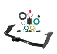 2009 - 2019 Ford Flex Without dual exhaust Curt 2", Class 3 Trailer Tow Hitch + 4-flat Wiring Kit 13551