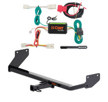 2017 - 2022 Hyundai Ioniq Excluding Electric or Plug-In Curt 1-1/4", Class 1 Trailer Tow Hitch + 4-flat Wiring Kit 11486-1
