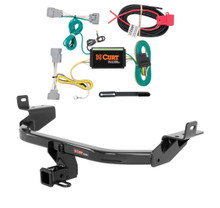 2014 - 2018 Jeep Cherokee Curt 2", Class 3 Trailer Tow Hitch + 4-flat Wiring Kit 13172