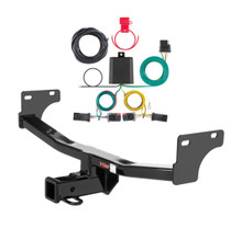 2017 Jeep Compass Built in USA Curt 2", Class 3 Trailer Tow Hitch + 4-flat Wiring Kit 13081