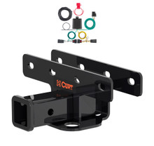 2020 - 2023 Jeep Wrangler JL, diesel Curt 2", Class 3 Trailer Tow Hitch + 4-flat Wiring Kit 13564
