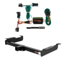 2000 - 2002 Chevrolet Express 3500 Excluding cutaway models Curt 2", Class 4 Trailer Tow Hitch + 4-flat Wiring Kit 14090