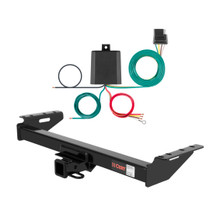 1984 - 1996 Jeep Cherokee Curt 2", Class 3 Trailer Tow Hitch + 4-flat Wiring Kit 13084
