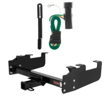 1975 - 1986 Chevrolet K30 With 10" step bumper Curt 2", Class 3 Trailer Tow Hitch + 4-flat Wiring Kit 13099