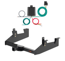 2020 - 2026 Chevrolet Silverado 2500 HD 8' bed, excluding factory receiver, Tommy Gate lift or cab & chassis Curt 2", Class 4 Trailer Tow Hitch + 4-flat Wiring Kit 14005