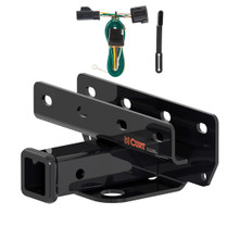 2007 - 2018 Jeep Wrangler JK Curt 2", Class 3 Trailer Tow Hitch + 4-flat Wiring Kit 13392