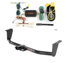 2014 - 2019 Toyota Corolla Sedan Curt 1-1/4", Class 1 Trailer Tow Hitch + 4-flat Wiring Kit 11265