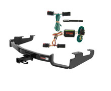 96 - 00 Dodge Caravan Excluding Stow 'n Go and Sport Curt 1-1/4", Class 2 Trailer Tow Hitch + 4-flat Wiring Kit 12362
