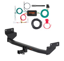 2017 - 2022 Kia Niro Excluding plug-in and EV models Curt 1-1/4", Class 2 Trailer Tow Hitch + 4-flat Wiring Kit 12171