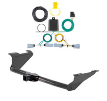 2017 - 2020 Chrysler Pacifica w/ LED Tailights Curt 2", Class 3 Trailer Tow Hitch + 4-flat Wiring Kit 13383