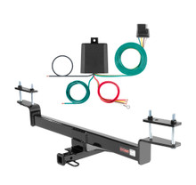 2020 - 2022 Volkswagen Passat Sedan, excluding hands free trunk Curt 1-1/4", Class 1 Trailer Tow Hitch + 4-flat Wiring Kit 11234