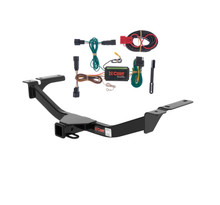 11 - 14 Ford Edge Fits beneath factory 1-1/4" receiver hitch Curt 2", Class 3 Trailer Tow Hitch + 4-flat Wiring Kit 13067