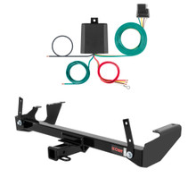 1978 - 1997 Dodge Van (full size) Excluding factory step bumper Curt 2", Class 3 Trailer Tow Hitch + 4-flat Wiring Kit 13041