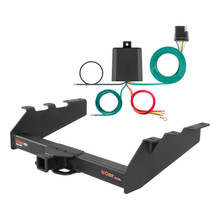 94 - 98 Dodge Ram 3500 With factory bumper Curt 2", Class 5 Trailer Tow Hitch + 4-flat Wiring Kit 15318