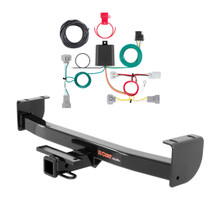 2016 - 2023 Toyota Tacoma Excluding factory receiver Curt 2", Class 3 Trailer Tow Hitch + 4-flat Wiring Kit 13264