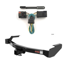 2001 - 2003 Dodge Van (full size) With factory step bumper Curt 2", Class 3 Trailer Tow Hitch + 4-flat Wiring Kit 13590
