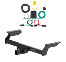 2020 - 2022 Ford Escape Excluding PHEV Curt 2", Class 3 Trailer Tow Hitch + 4-flat Wiring Kit 13454