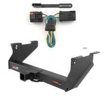 2003 - 2008 Dodge Ram 1500 With or without factory receiver (built in or after 11/02) Curt 2-1/2", Class 5 Trailer Tow Hitch + 4-flat Wiring Kit 15809