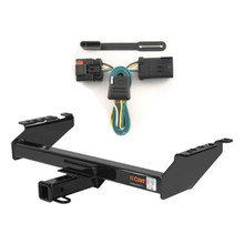 68 - 02 Dodge Ram 2500 Excluding roll pan bumper Curt 2", Class 4 Trailer Tow Hitch + 4-flat Wiring Kit 14001