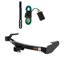 1999 - 2000 Dodge Van (full size) With factory step bumper Curt 2", Class 3 Trailer Tow Hitch + 4-flat Wiring Kit 13590
