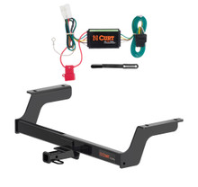 2018 - 2023 Subaru Crosstrek Excluding hybrid Curt 1-1/4", Class 2 Trailer Tow Hitch + 4-flat Wiring Kit 12184