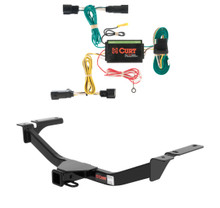 2011 - 2015 Lincoln MKX Fits beneath factory 1-1/4" receiver Curt 2", Class 3 Trailer Tow Hitch + 4-flat Wiring Kit 13067