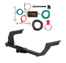 2017 - 2023 Subaru Impreza Hatchback, single exhaust Curt 1-1/4", Class 1 Trailer Tow Hitch + 4-flat Wiring Kit 11465