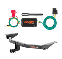 2016 - 2023 Mazda CX-9 Curt 1-1/4", Class 2 Trailer Tow Hitch + 4-flat Wiring Kit 12156