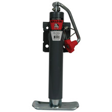 Bulldog Round Trailer Jack, Side Mount, 5,000 lbs. Lift Capacity, Top Wind, Weld-On, 10 in. Travel BD171401