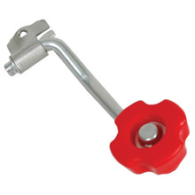 Bulldog Trailer Jack Replacement Part, Topwind Crank, 6-3/4 in. Radius w/Red Bulldog Knob For 750-5,000 lbs. Jacks
