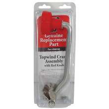 Bulldog Trailer Jack Replacement Part, Topwind Crank, 6-3/4 in. Radius w/Red Bulldog Knob For 750-5,000 lbs. Jacks