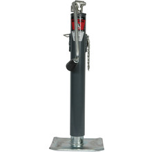 Bulldog Round Trailer Jack, Side Mount, 7,000 lbs. Lift Capacity, Top Wind, Weld-On, 15 in. Travel