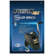 Fulton XLT Marine Trailer Winch, Single-Speed, 1,800 lbs. Capacity, 20 ft. Strap, 8 in. Handle FL142314