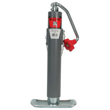Bulldog Round Trailer Jack, Side Mount, 5,000 lbs. Lift Capacity, Top Wind, Weld-On, 10 in. Travel BD178101