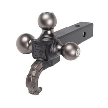 Reese Tri-Ball Trailer Hitch Ball Mount, (1-7/8 in. 2 in., 2-5/16 in.Trailer Balls), Fits 2 in. Receiver, 10,000 lbss. Capacity, Black