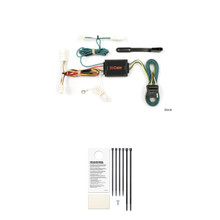 CURT Custom Wiring Harness, 4-Way Flat Output, Select Toyota Sienna Trailer Connector Kit