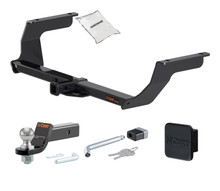 17 - 24 Subaru Impreza Hatchback, single exhaust 1.25in. CURT Trailer Hitch + Ball Mount + Cover + Lock Kit by CURT HWA2276