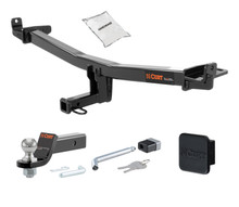 Trailer Hitch + Drawbar + Lock + Cover Bundles for 2016 Audi Q3 Quattro