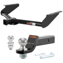 2008-2012 Jeep Liberty All CURT Class 3 Trailer Hitch, 2" Receiver + 2" Ball + 1-7/8" Ball Kit